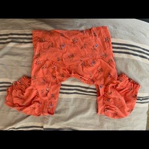 Forever 21 Floral Puff Sleeve Crop Top